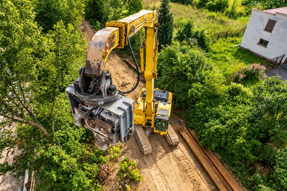 Wynajem koparki z wibromłotem - Komatsu PC350 + SAVE SVTH 35